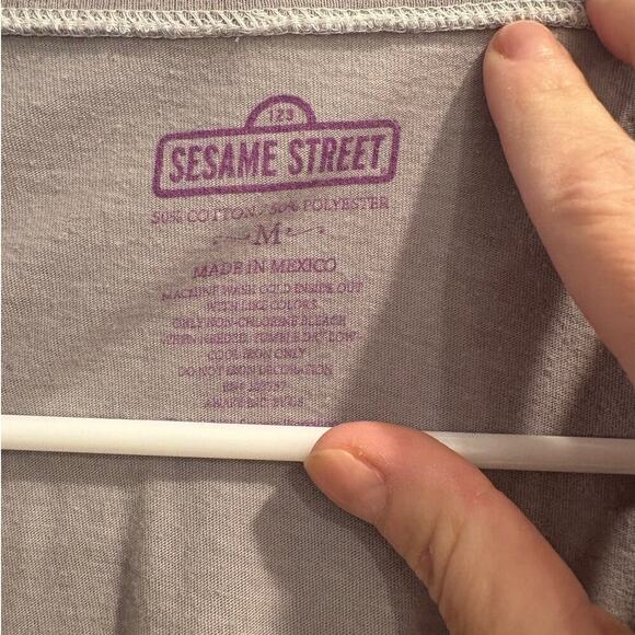 Sesame Street Cookie Monster Glasses V Neck Tee Shirt Size Medium - Picture 3 of 4